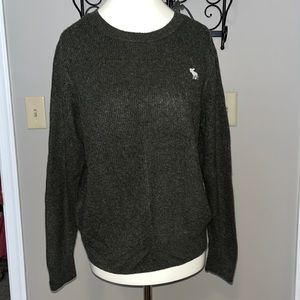 Abercrombie & Fitch crew neck sweater. Army green. Size L.